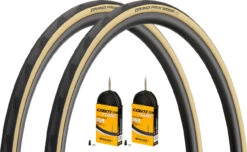 Continental Set De 2 Pneus Souples Grand Prix 5000 28" + Chambres à Air Race 28 -Shimano Soldes Magasin 398903
