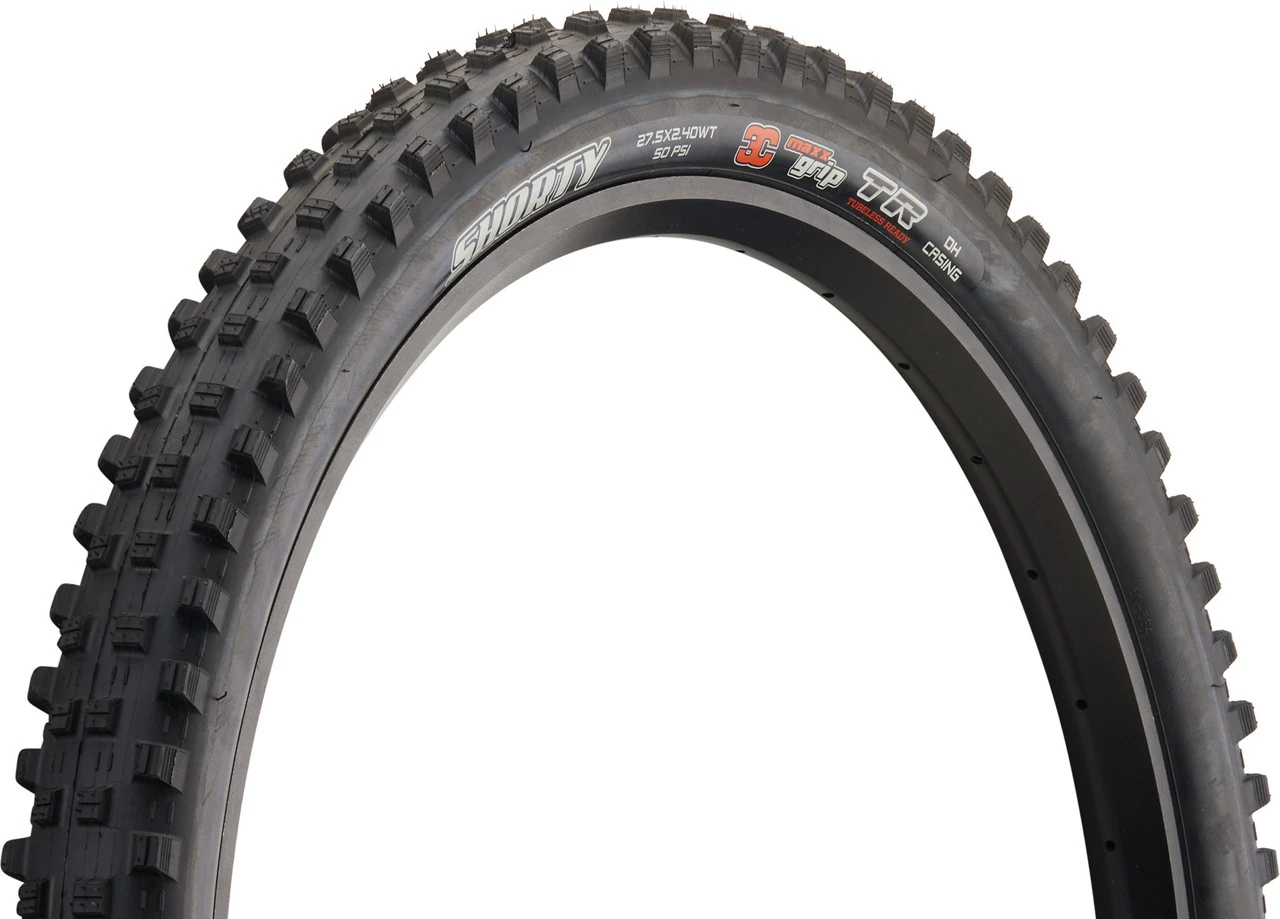 MAXXIS Pneu Souple Shorty 3C MaxxGrip DH WT TR 27,5" 1 MAXXIS Pneu Souple Shorty 3C MaxxGrip DH WT TR 27,5"